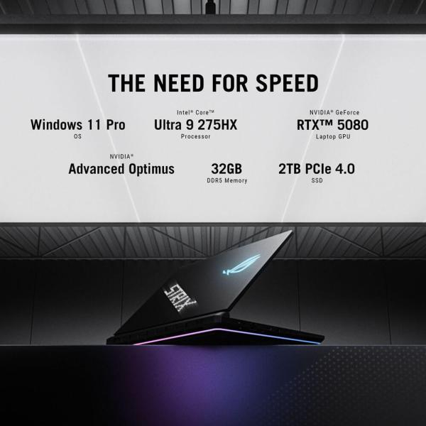 Asus 18” ROG Strix SCAR 18 – Intel Core Ultra 9 275HX – NVIDIA GeForce RTX 5080 – 32GB RAM / 2TB SSD – Windows 11 Pro