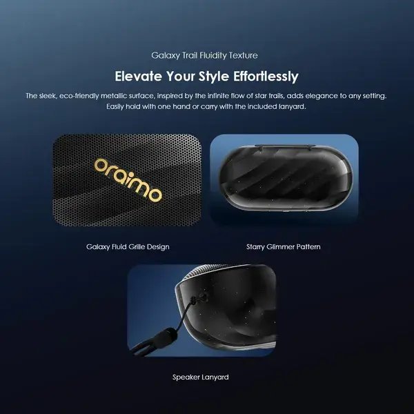 oraimo SpaceBox 8W FM Wireless Speaker – Bluetooth 5.4, HavyBass™, PlaytimeBoost Mode